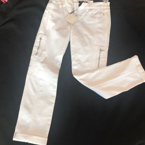 White House Black Market White denim ankle pant